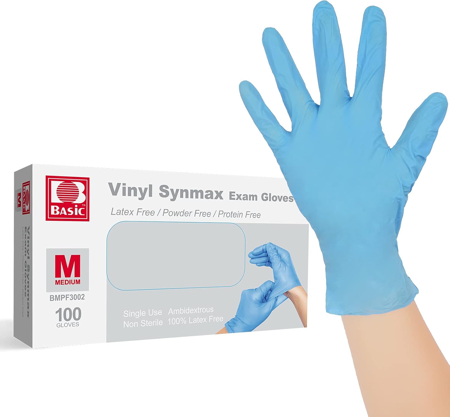 Intco 1 Box 100Pcs Basic Disposable Vinyl Synmax Gloves