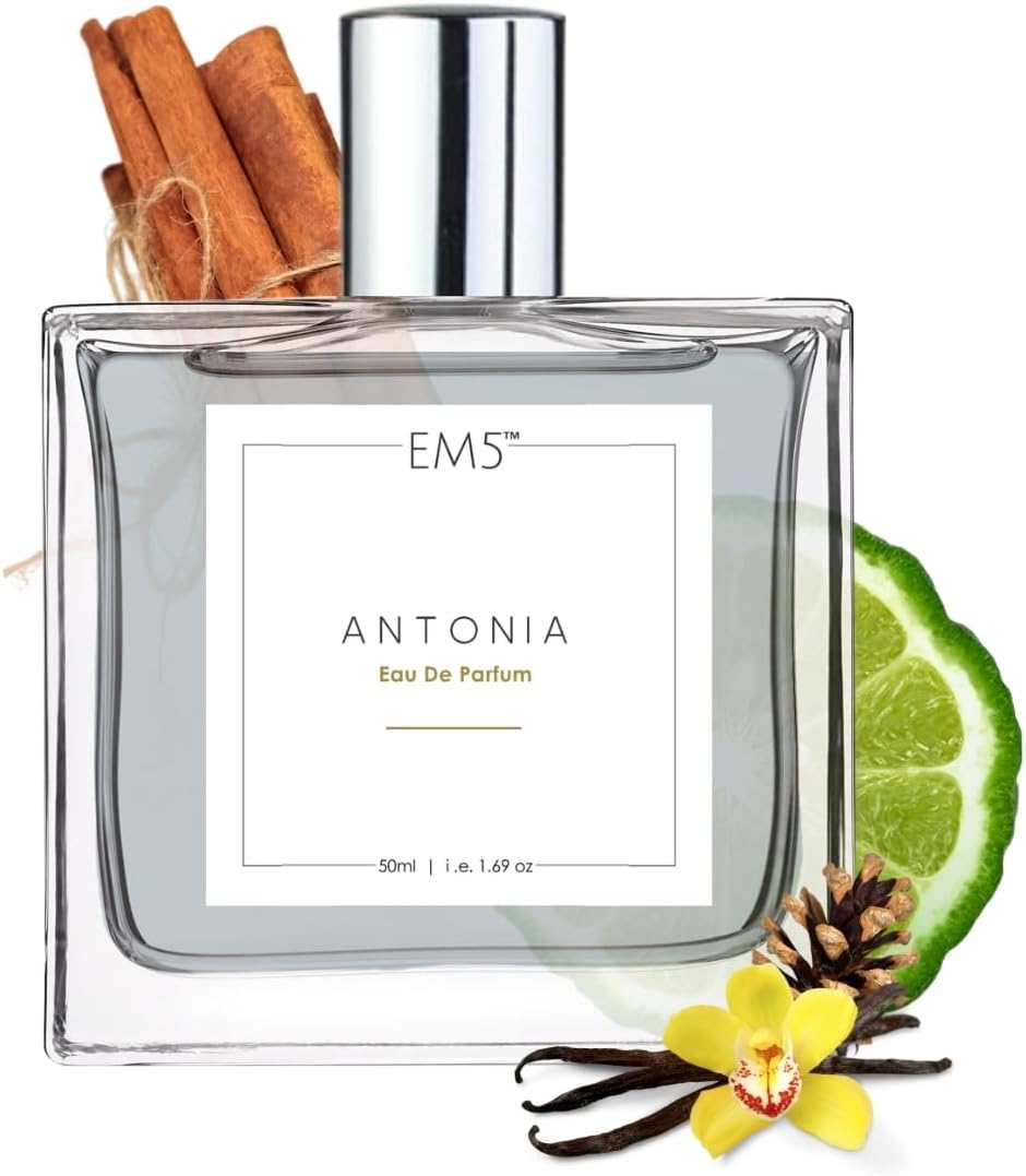 EM5 Antonia Perfume for Men | Woody Earthy Spicy | Eau de Parfum | Strong and Long Lasting Spray | Luxury Gift for Him