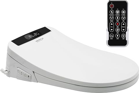 LEEVENTUS japanische Toilette L-MSC403. Nur für U/D-Form WC ab 51 cm Gesamtlänge, nicht für Stand-WC. Smart Bidet mit RF-Fernbedienung, tanklos, mit Durchlauferhitzer.