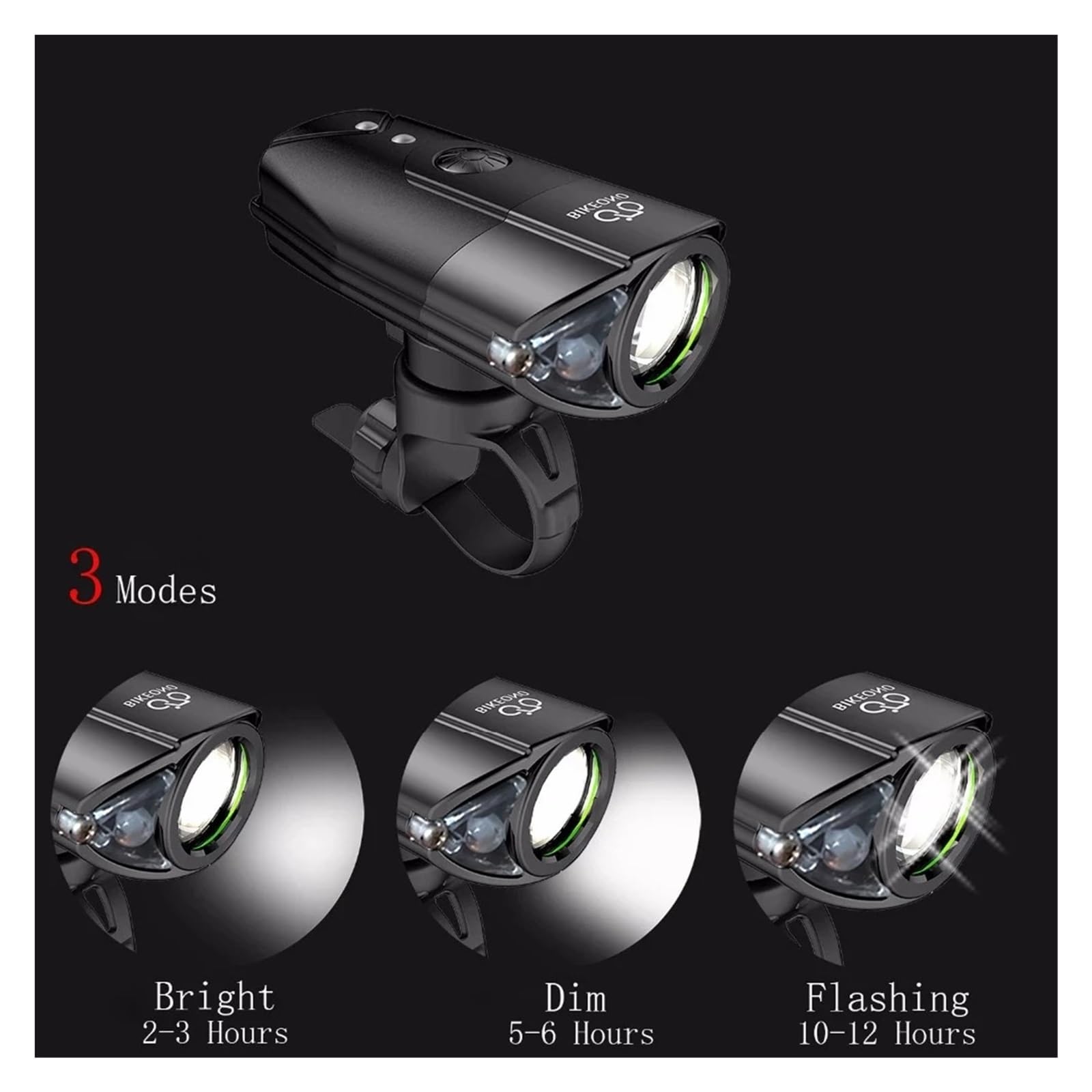 Luce anteriore for bici a LED T6 da 1 pz 1000LM | Spostamenti notturni, mountain bike, illuminazione di emergenza esterna