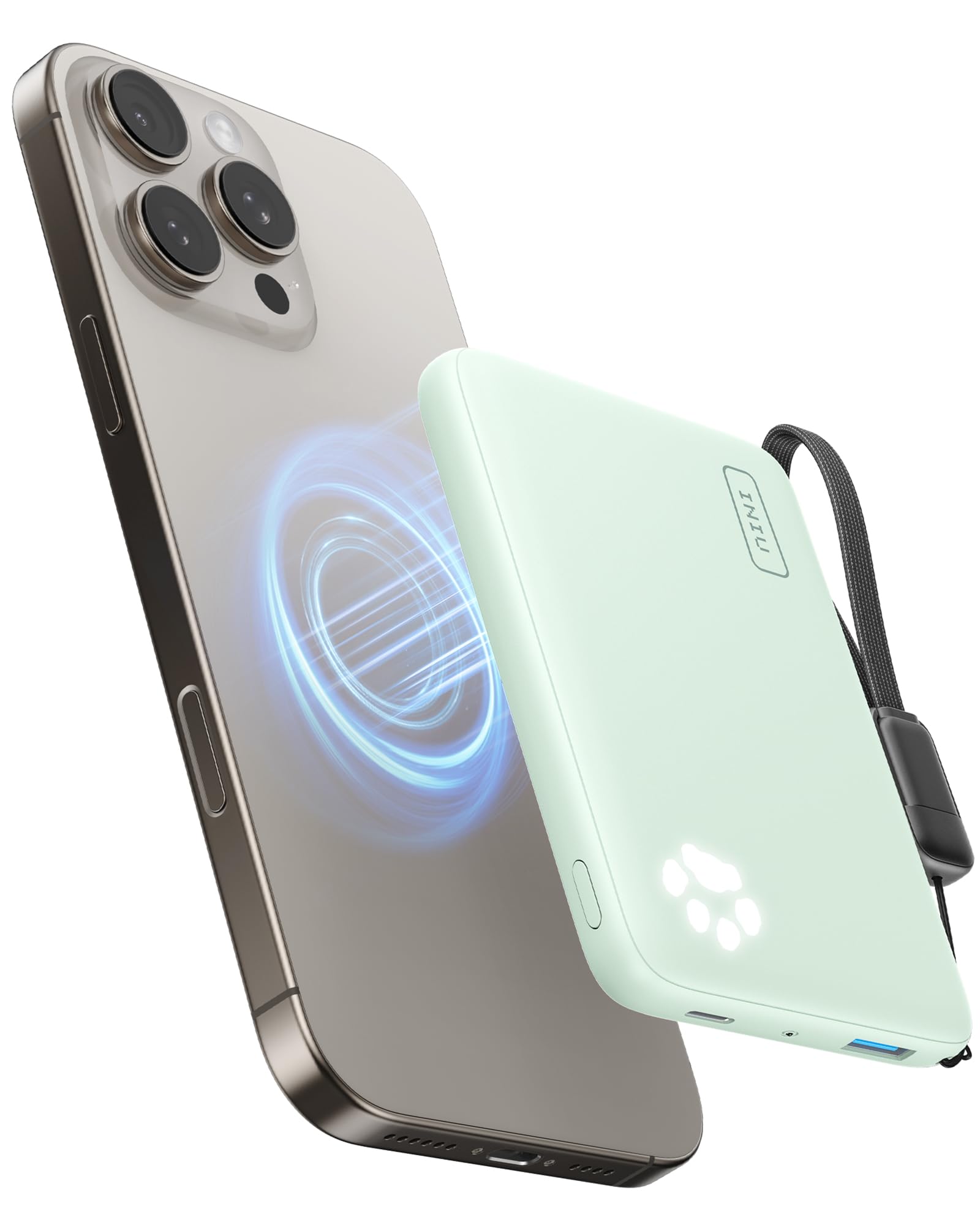 INIU 30W Magnetico Power Bank, Qi2 Certificato 10000mAh Fast Charging Powerbank, Sottile Caricabatterie Portatile per iPhone 16/15/14/13/12, Essenziale per il Viaggio Adatto a Uomini e Donne, Verde