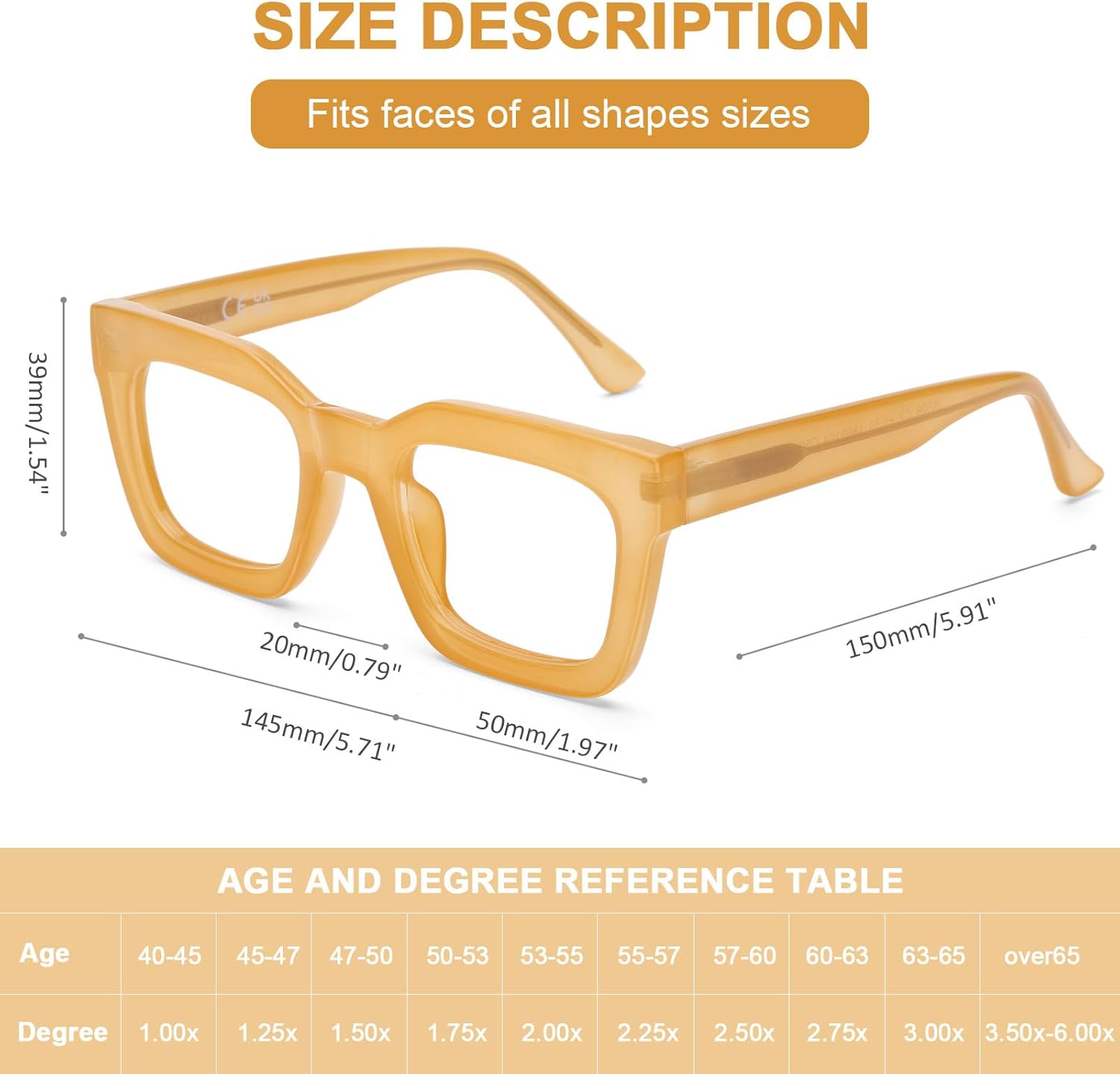 AQWANO Stylish Oversized Reading Glasses for Women Fashion Designer Readers Blue Light Square Computer Glases, 2 PACK 0.0 - Image 3