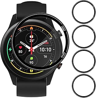 Brifu Film protettivo Compatibile con Xiaomi Mi Watch, [antigraffio], [senza bolle], [applicazione facile], [Pellicola protettiva morbida],[Copertura completa]【4 pezzi】