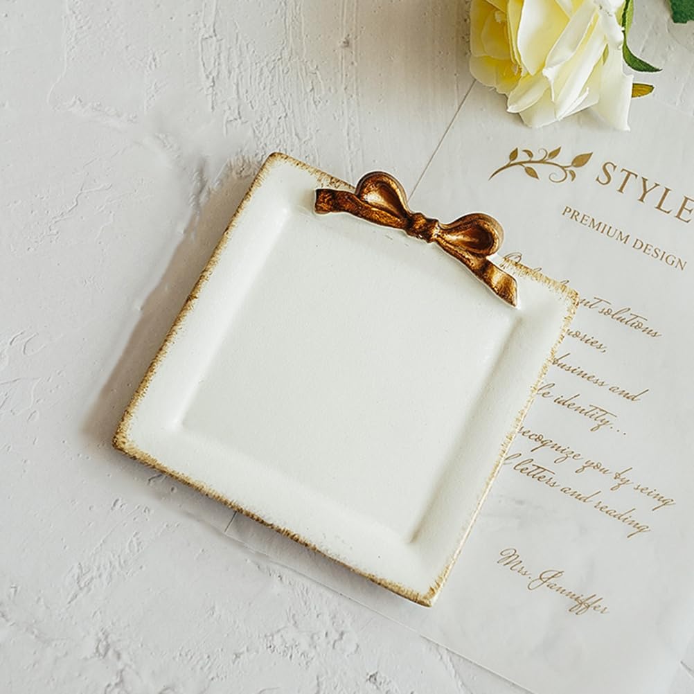 PRETYZOOM Earrings Display Tray Jewelry Tray for Earrings Heart Shape Jewelry Holder Desktop Ornament Photography Prop for Photos Home Decor 3.93 X 3.93 X 0.39 in 2 pack image 5