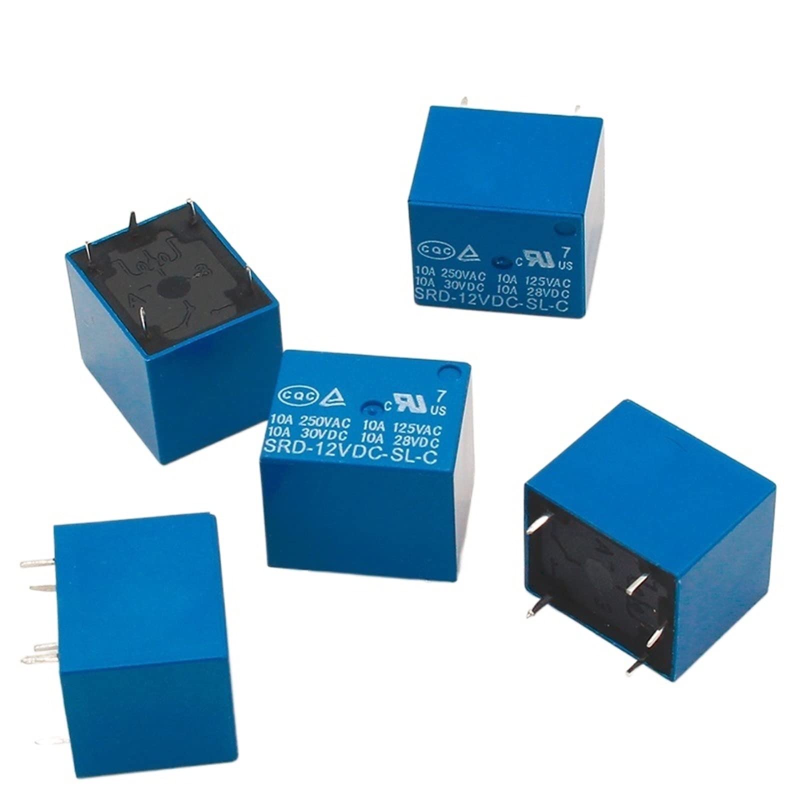 WEUSANXPL 50pcs/lot SRD-12VDC-SL-C T73-12V 5 pin PCB Type 12V DC Power Relay
