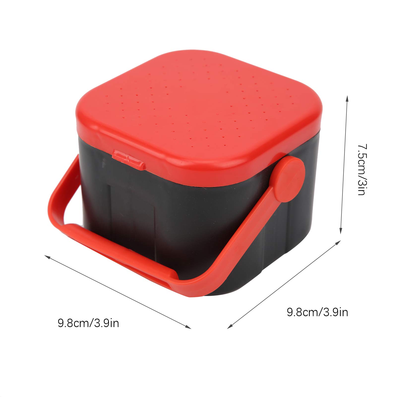 Kuuleyn Waterproof Fishing Box,Fishing Bait Case,4pcs Portable Plastic Fishing Bait Holder Box Storage Case with Clip