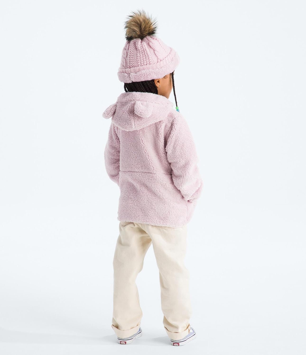 THE NORTH FACE Kids' Campshire Full Zip Hoodie | Cozy Fleece Winter Jacket, Open Hand Pockets & Attached Hood With Bear Ears - Image 2