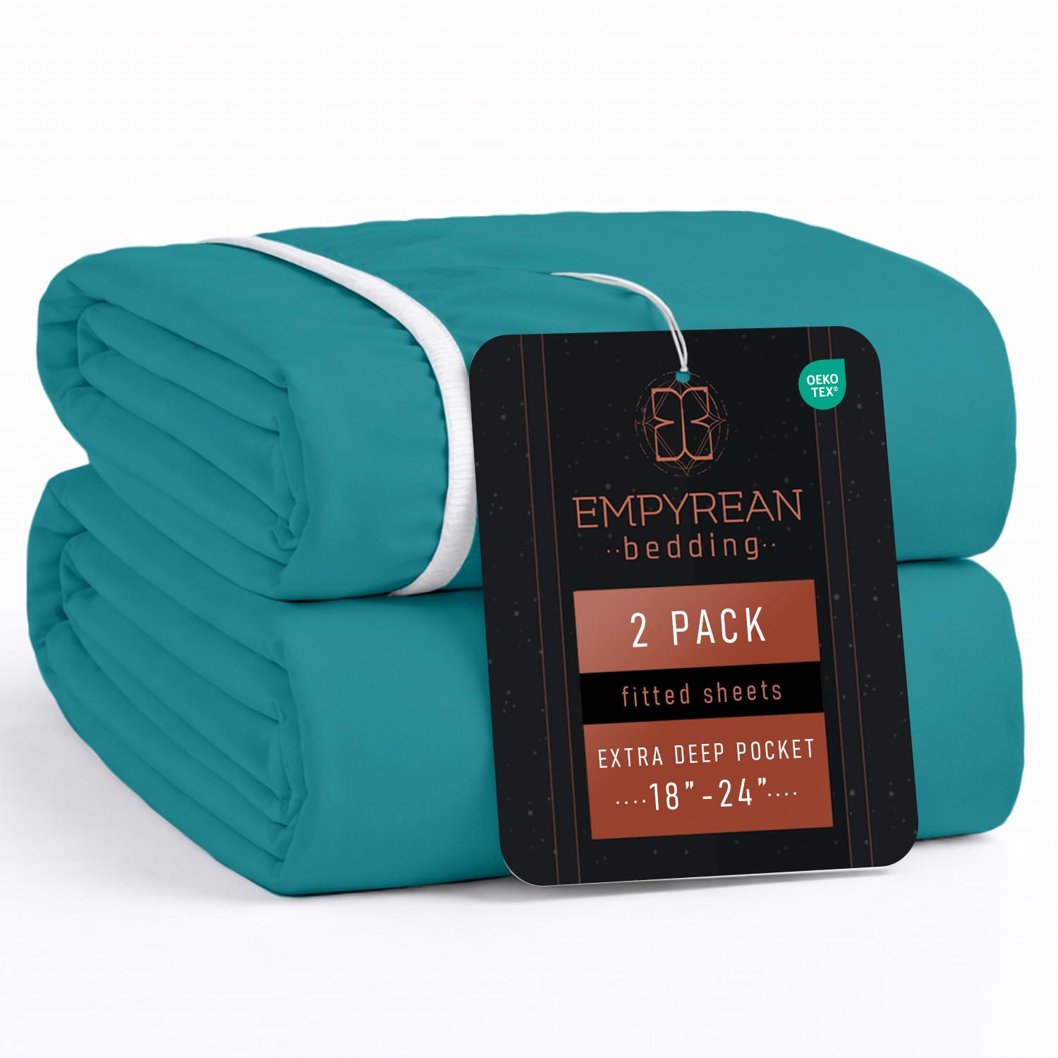Empyrean Bedding Empyrean 2 Pack Teal Blue Extra Deep Pocket Twin - kids bedding | Mubboo