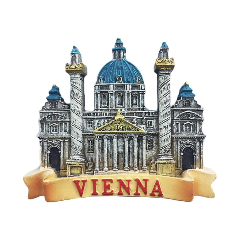 Wedarego Vienna Austria 3D Refrigerator Magnet Tourist Travel Souvenirs Handmade Resin Craft Magnetic Stickers Home Kitchen Decoration Fridge Magnet Collection Gift
