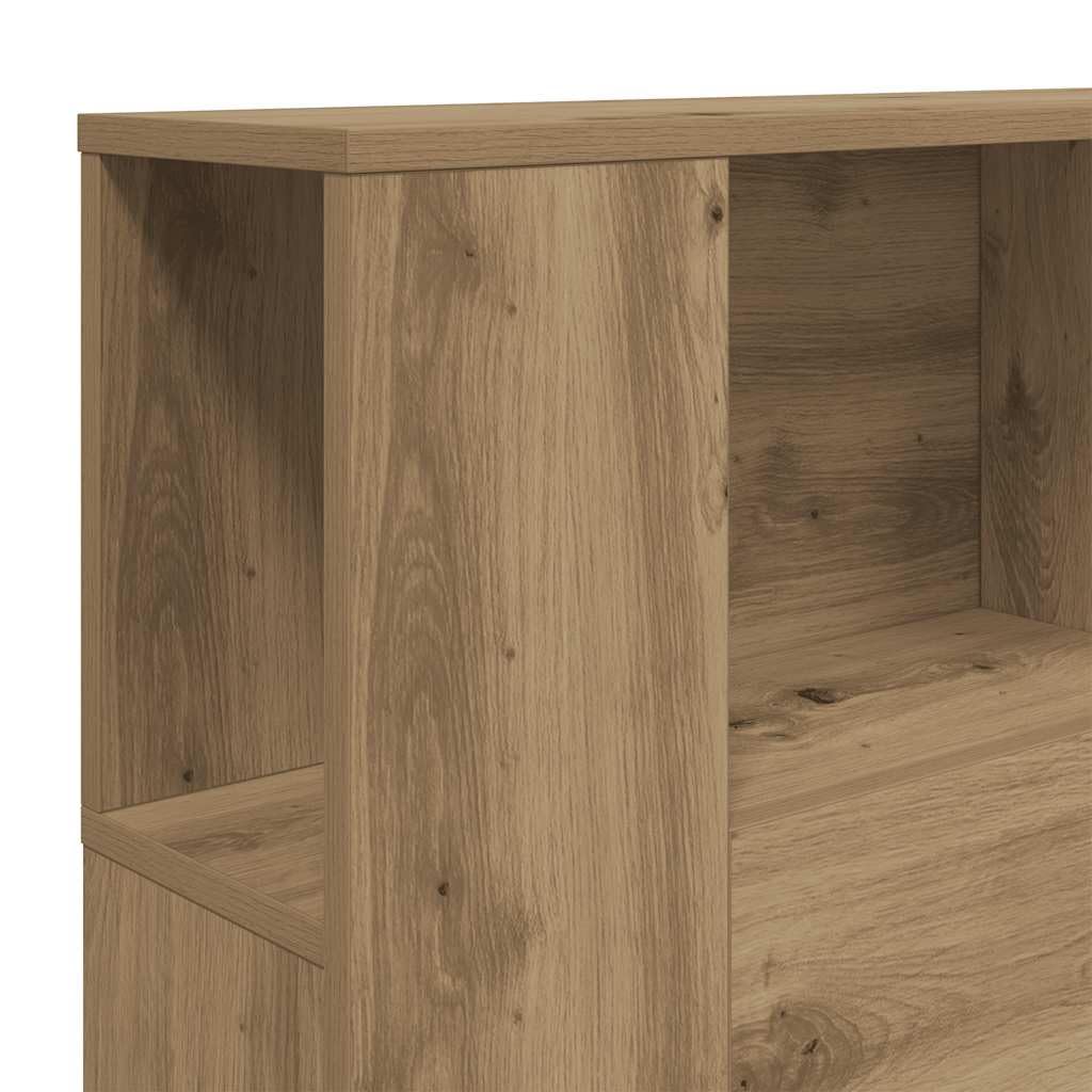 vidaXL Armoire à tête de lit Chêne Artisanal 160 x 18,5 x 103,5 cm Bois d'ingénierie