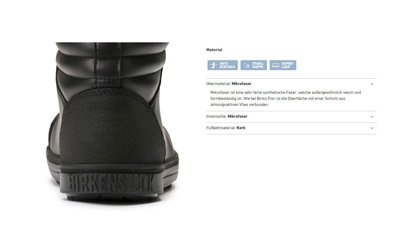 Birkenstock QS 700 Zapato de Seguridad Profesional QS 700 Microfibra, Color Negro, Talla 46 ESUnisex Adulto