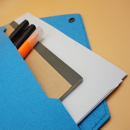 Miniatura 4 de Carpeta de archivos de fieltro, maletín duradero, bolsa de documentos, carpetas de archivos de papel, funda de cartera, sobre de carta, cierre de