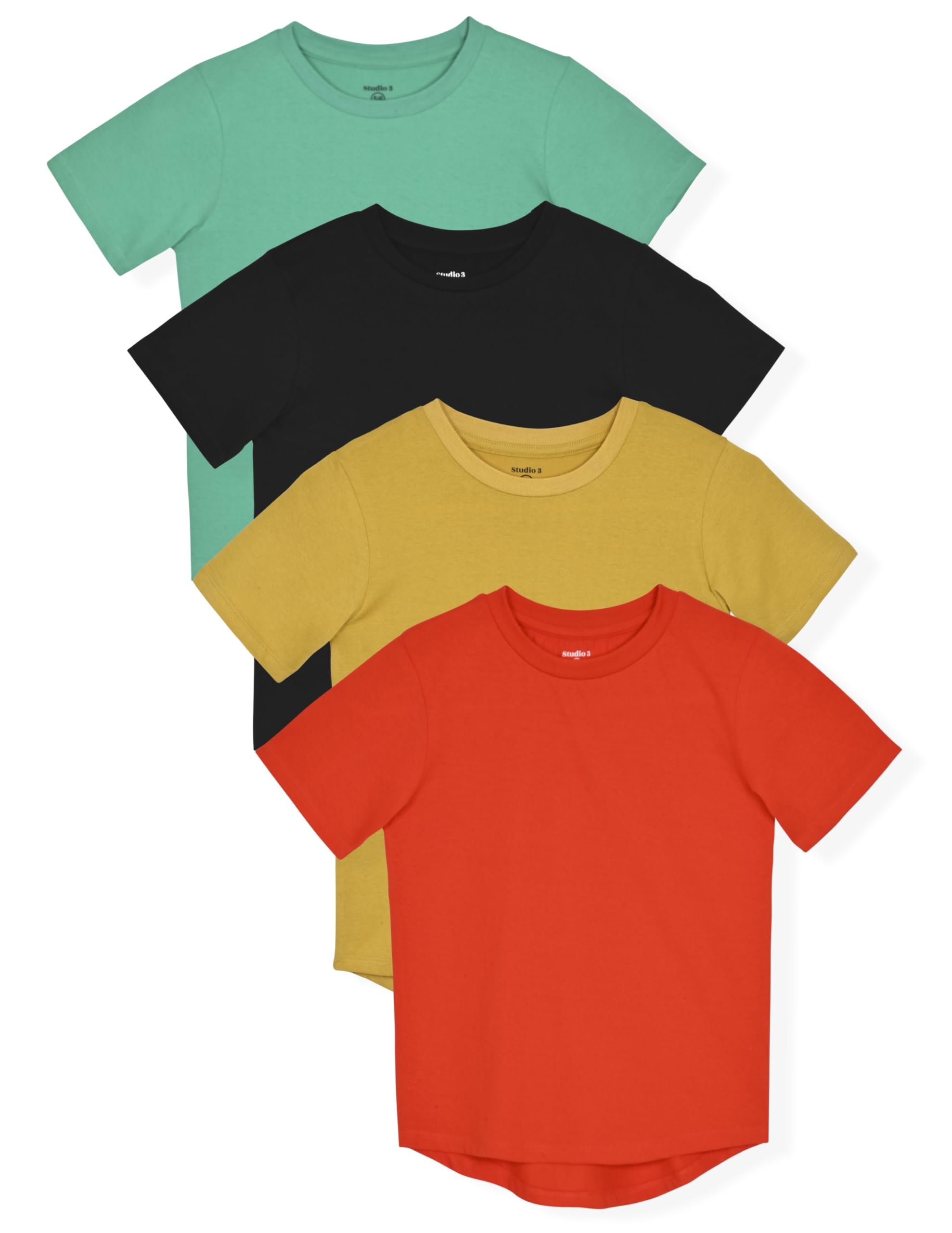 Studio 3 Boys' Four-Pack Assorted Color T-Shirts