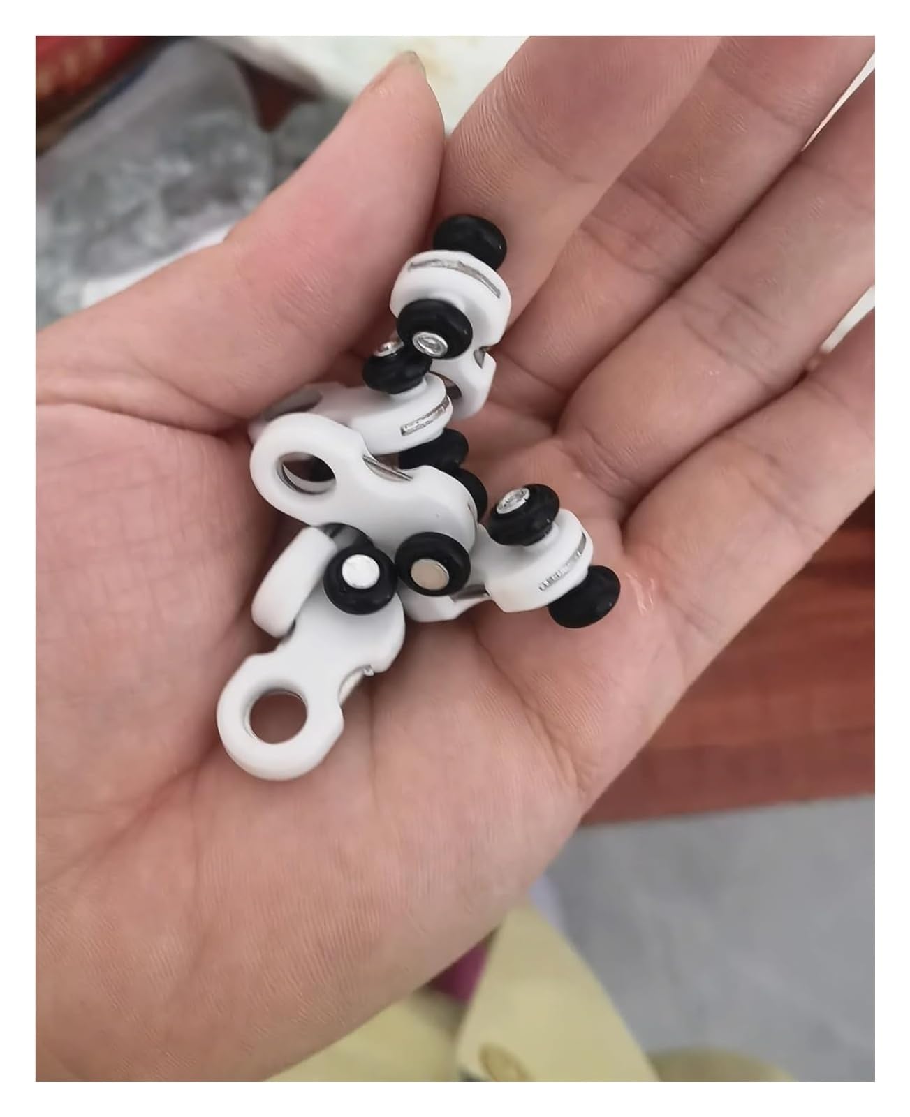 Carrelli per Tende, Guide for Tende Pulegge Metallo Plastica Multicolor Due Ruote Quattro Ruote 30 pz(White Four Wheels)