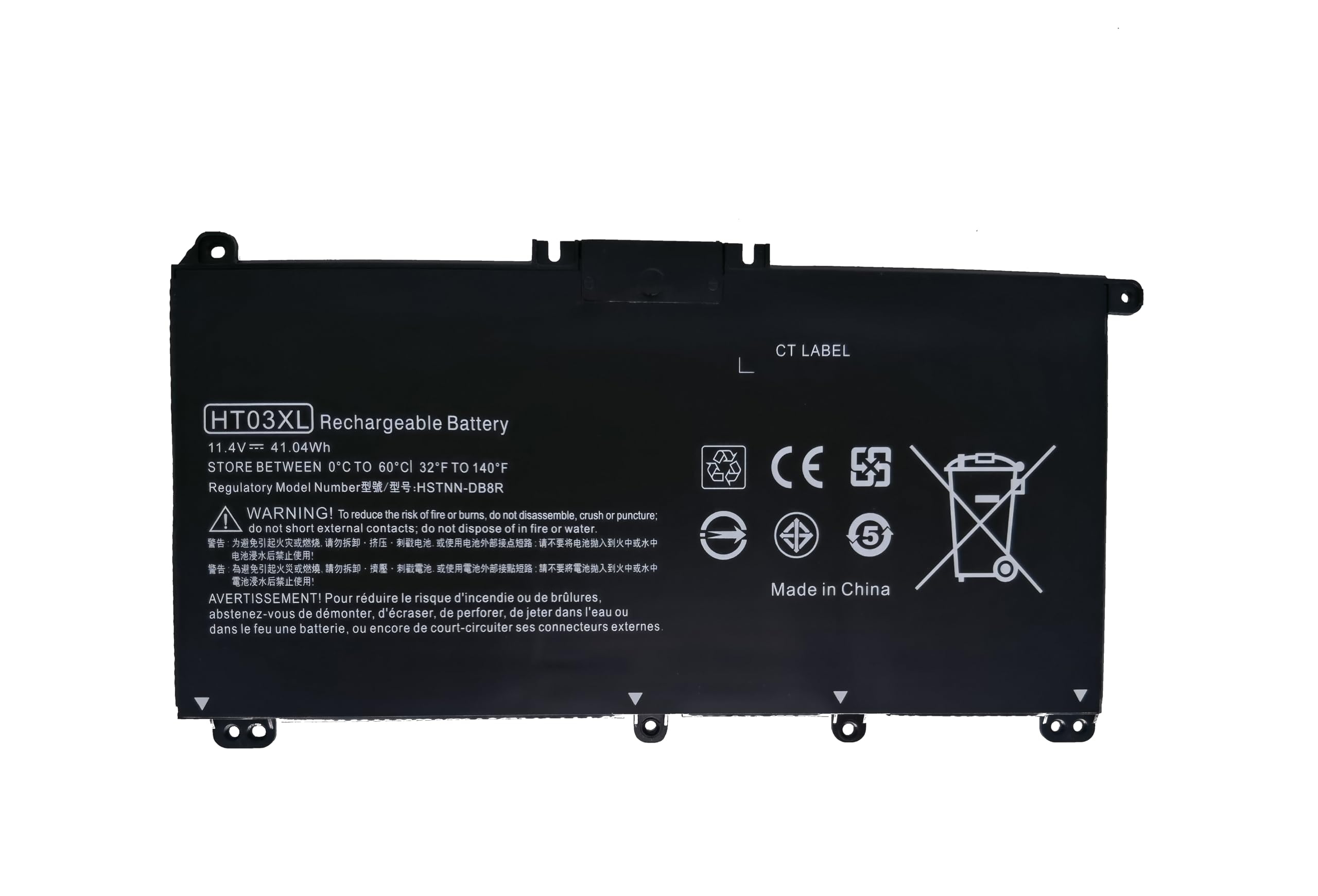 New HT03XL L11119-855 Replacement Laptop Battery Compatible with HP 240 G7, 245 G7, 250 G7, 255 G7, 340 G5, 348 G5 HT03041XL L11421-421 L11421-422 HSTNN-LB8L 11.4V 41Wh 3600mAh