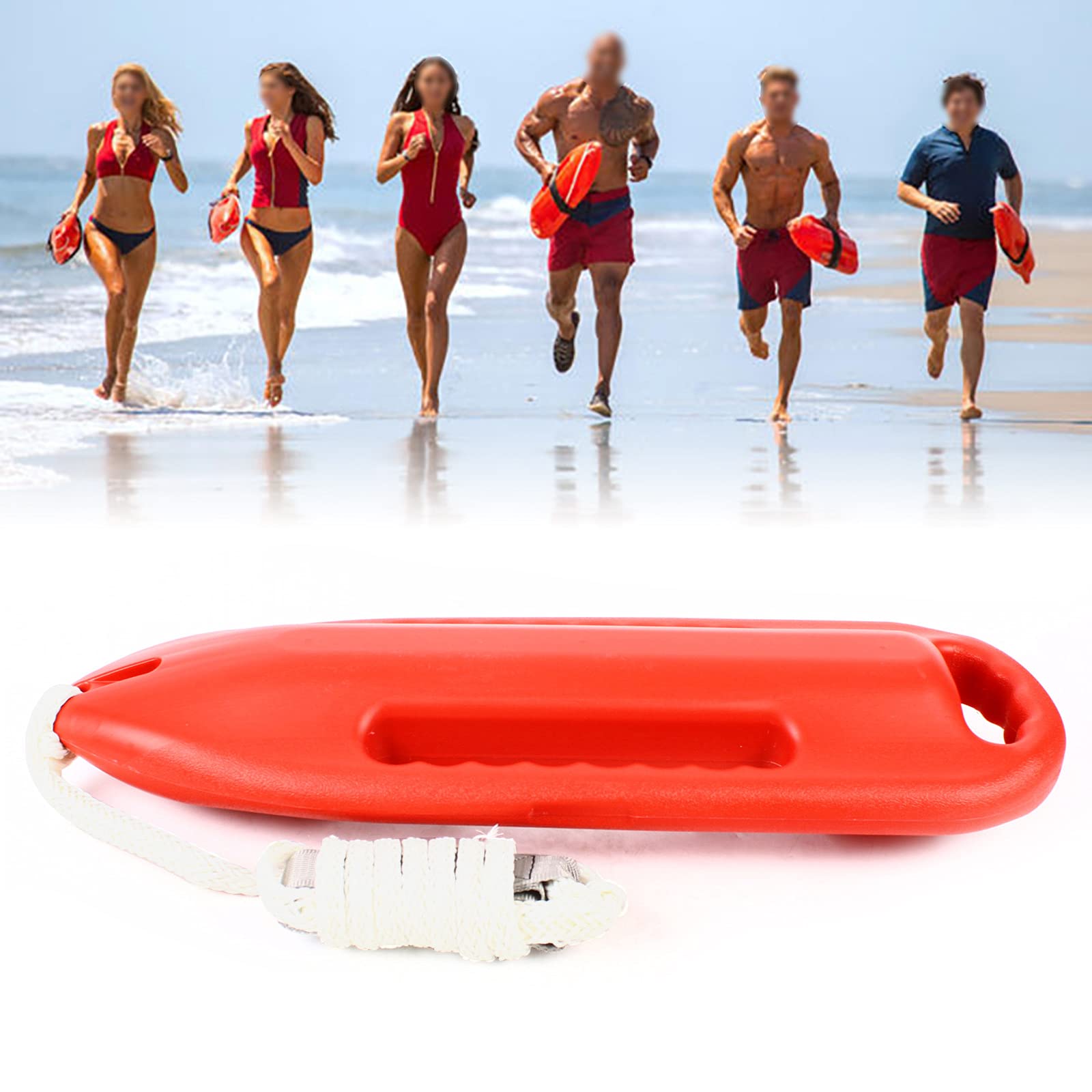 3 Handle Swimming Life Buoy, Professional Rescue Can Swimming Float Rescue Buoy, 154LBS Lifeguard Rescue Tube Swimming Float Lifeguard Floats Water Rescue Equipment with Adjustable Waist Belt