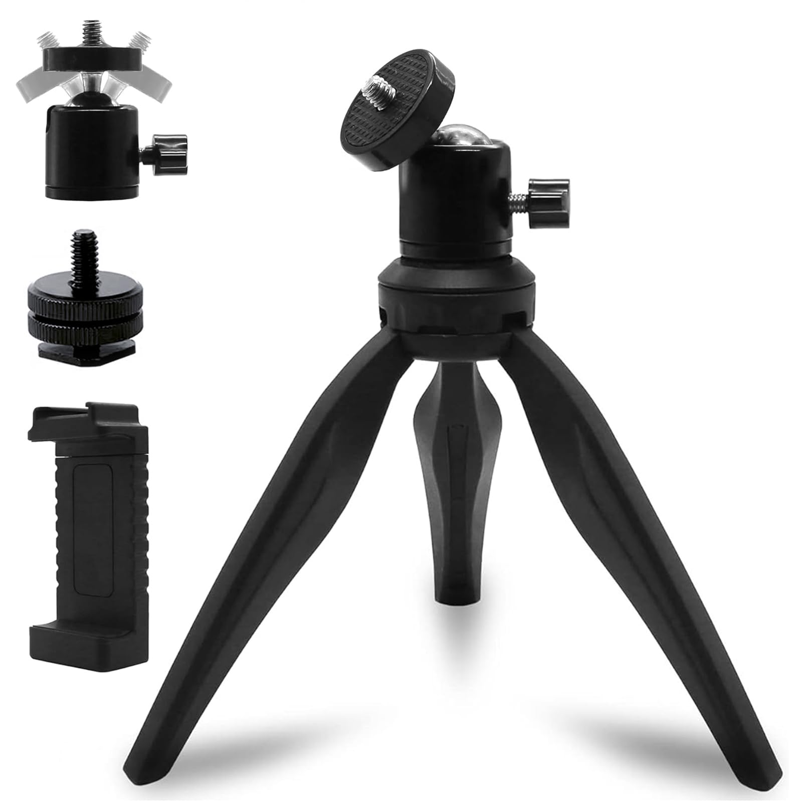 – Mini Tripod, Everesta Tabletop Tripod with Ball Head and 1/4" Screw for Compact Cameras, Mirrorless, DSLR, Projectors, Webcams, GoPro and Smartphone Video