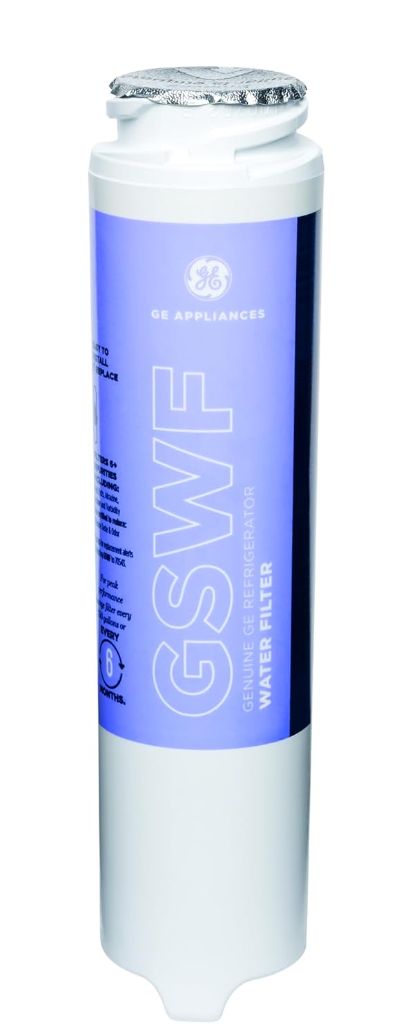 GE GSWF Refrigerator Water Filter Certified to Reduce Lead Sulfur and 50 Other Impurities Replace Every 6 Months