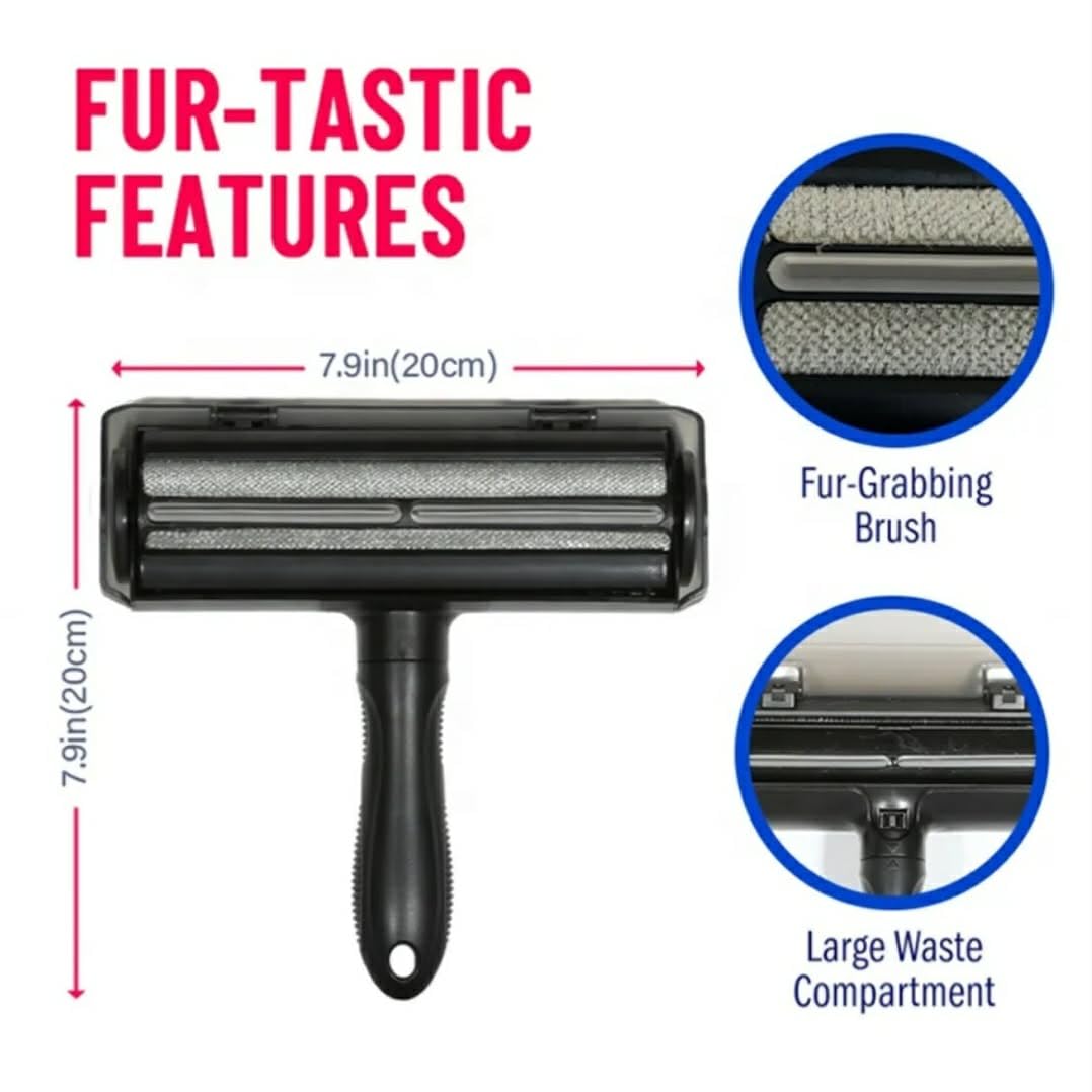 Générique Brosse Anti Poils Animaux pour Chat Chien, Enlève Ramasse Poils sur Canapé, Tapis, Vêtements et Sièges de Voiture, Réutilisable