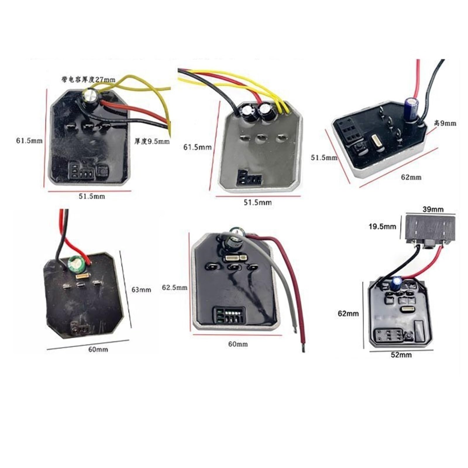Daxi Elektryczny młot szlifierka kątowa, przełącznik klucza elektrycznego, kontroler płyty głównej, ochrona płyty napędowej, akcesoria do kondensatorów (4/6/20.3 cm elektryczna piła łańcuchowa [1]])