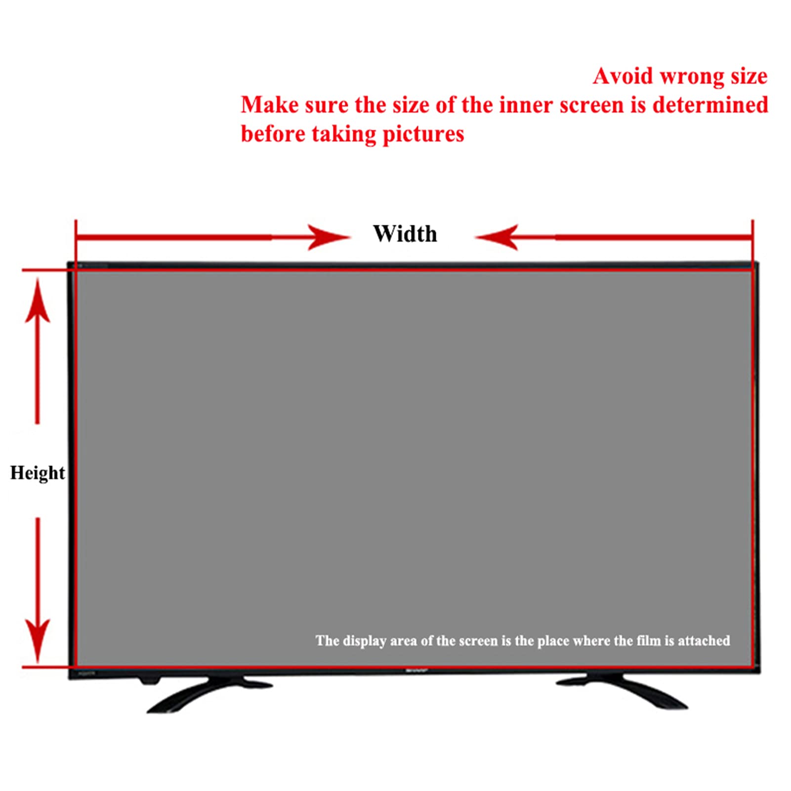 Película Mate Antirreflejo de 55-75 Pulgadas, Protector de Pantalla para TV con Filtro de Luz Azul Y UV, Antirreflejo Y Resistente A Arañazos, Protección Ocular,55in1211x682mm