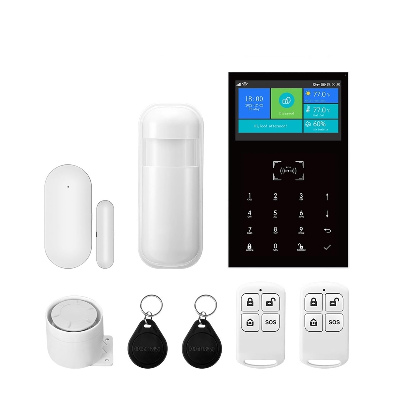 Wifi 4G Home Anti-Theft Alarm System GSM Wireless Connection Tuya APP Remote Monitoring Smart Remote Monitoring(A)