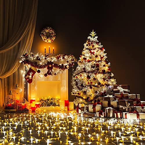 Christmas Tree Lights ,Fairy Lights 65.6ft/20M 200 LED with Multicolor , Plug in, Christmas Tree Lights String Lights,Waterproof for Indoor Outdoor Xmas Tree Holiday Decoration(65.6ft)