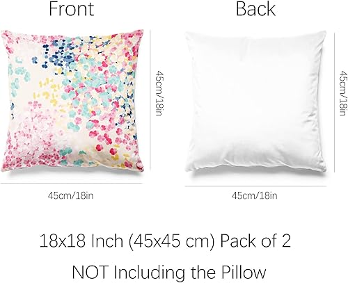 Miniatura 2 de Berkin Arts Fundas de almohada cuadradas decorativas para casa de campo, diseñadas con flores modernas, hechas de mezcla de poliéster, paquete de 2,
