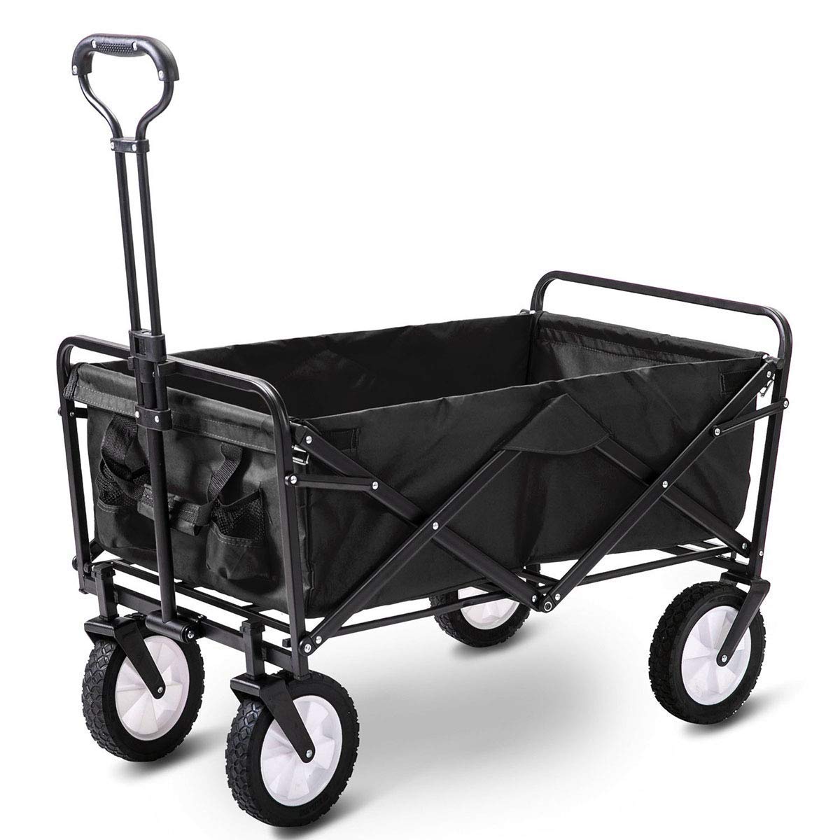 Faltbarer Gartenwagen, tragbarer Zugwagen für den Transport im Freien, ideal für Camping und Angeln, vielseitige Handkarre für einfache Mobilität und Lagerung