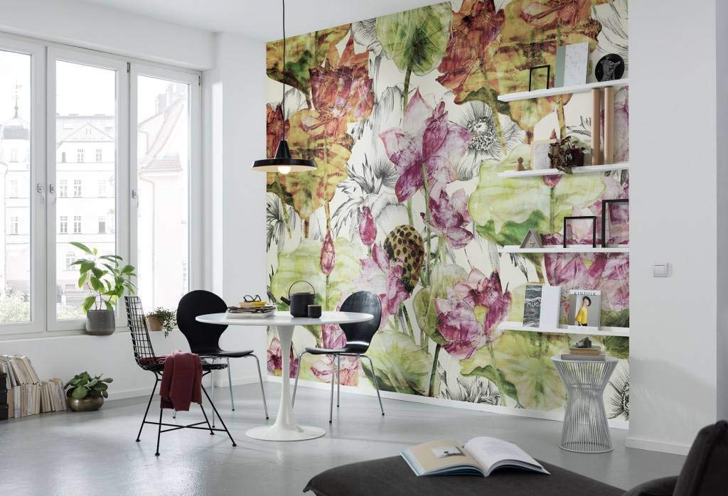 Komar Non-Woven Photo Wallpaper, Lotus, Colourful, 368 x 248 cm - Image 3