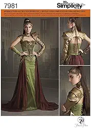 Simplicity 8363 Fantasia feminina fantasia elfo Ranger Halloween e cosplay padrão de costura, tamanhos 36-48