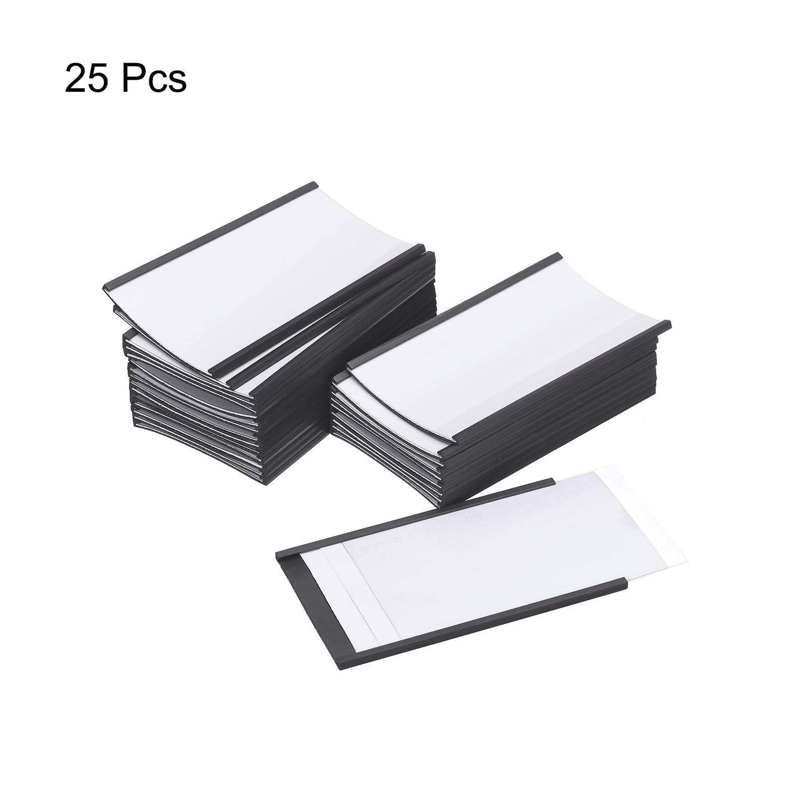 QUARKZMAN Lot de 25 Porte-Étiquettes 4" x 2,4" pour Étagères Métalliques