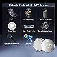 Vista 7 de Pila 2016 Compatible con Apple AirTag CR2016 de Litio 3V Pila de Moneda para Seguridad Infantil, Adecuada para Llaveros, Sensores Inteligentes