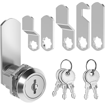 Mailbox Lock with 5 Keys and 5 Different Lock Plates Letter Box Lock 20 mm Postbox Lock Mailbox Lock for Cupboard Cabinet Doors