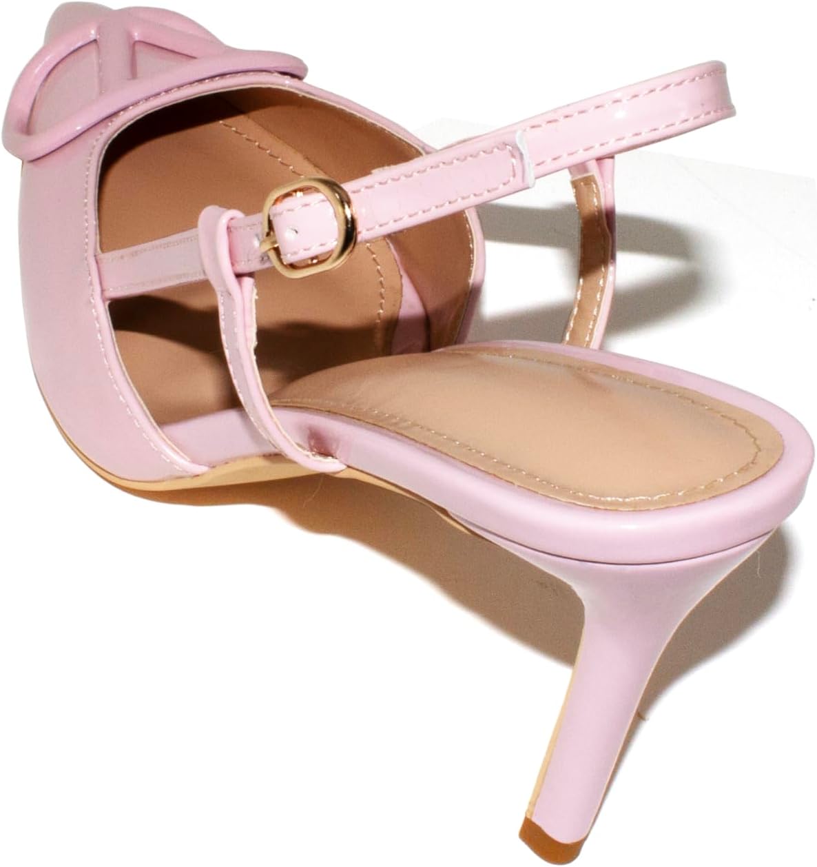 Women Heeled Slingback Sandals Closed Pointed Toe Stiletto High Heels Slip-On Buckle Pumps Backless Evening Prom Party Dress Shoes 5.5-12US - Image 4