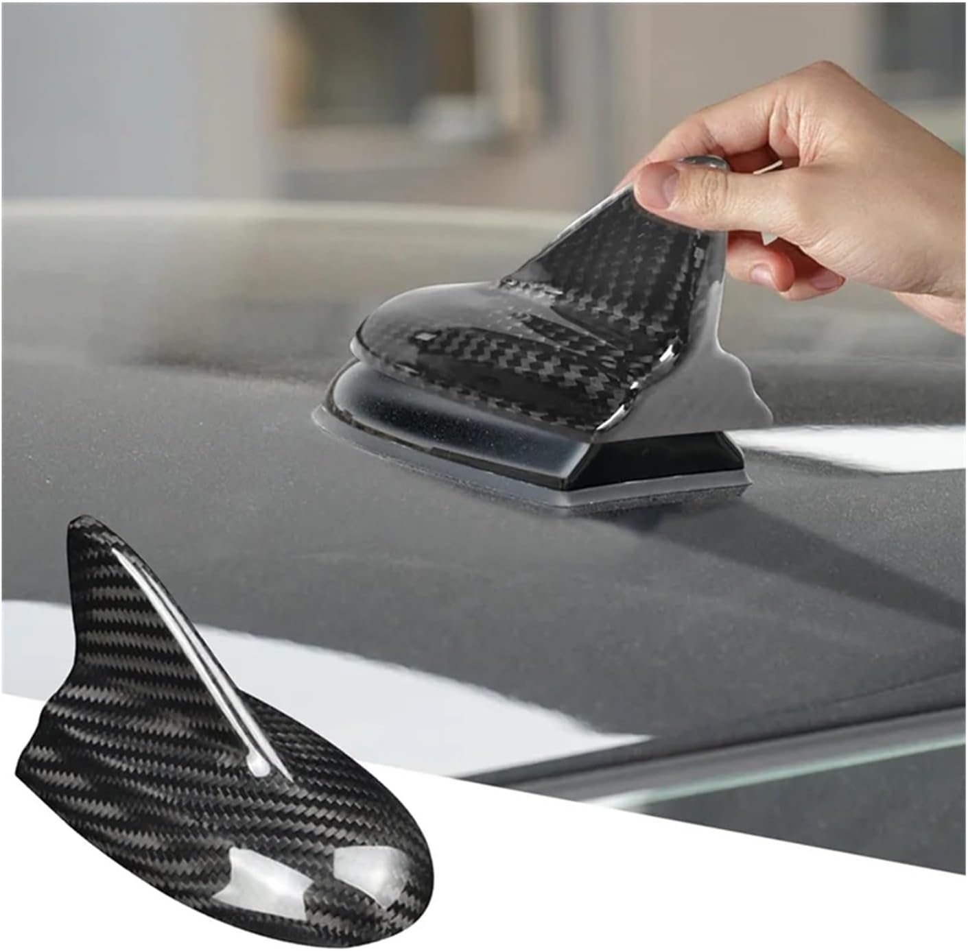 Carbon Fiber Antenna Cover Shark Fin Exterior Accessory Compatible for Dodge Challenger SRT