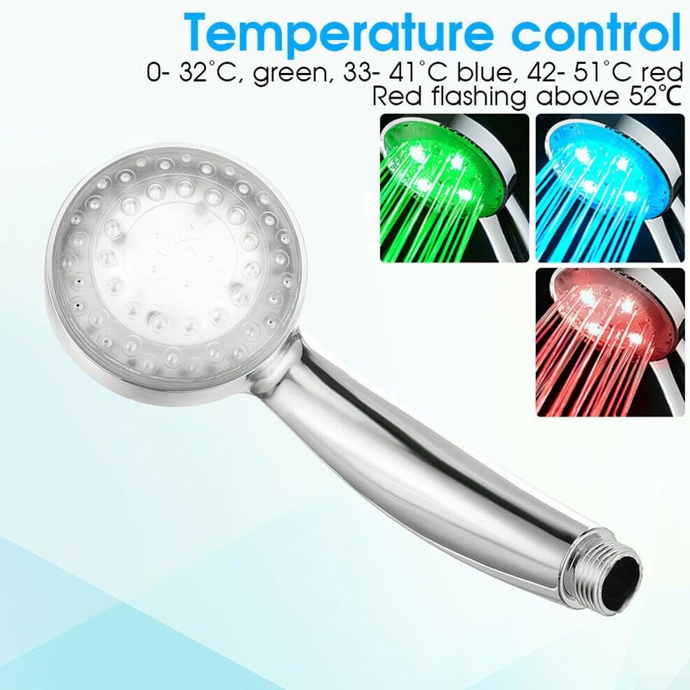 Soffione doccia energico con luce a LED che offre un'esperienza di bagno divertente attraverso i colori