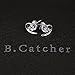 B.Catcher Pendientes Mujer Plata de Ley 925 corazón ''Amor eterno'' con Para...