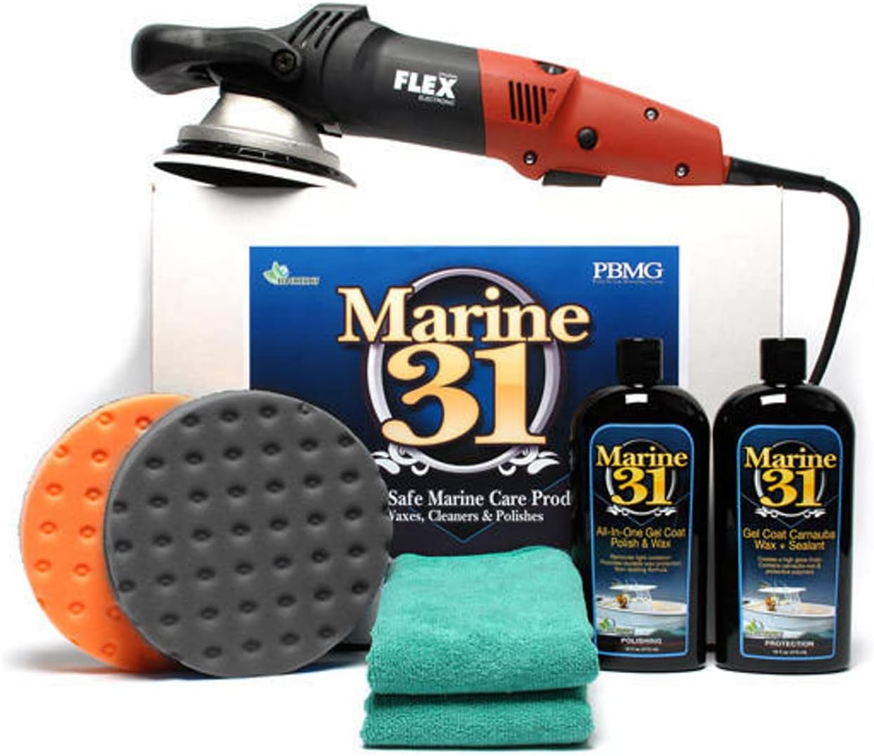 FLEX XC3401 Marine 31 Boat Polish & Wax Kit