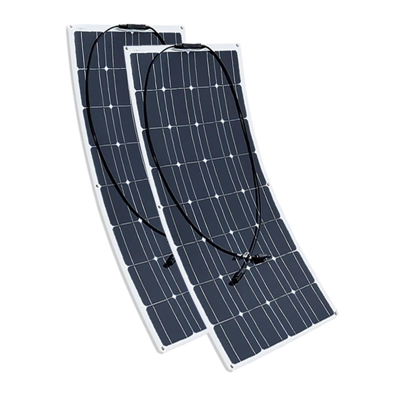 2 Paneles solares semiflexibles de 100 W y 120 W, 200 W, monocristalino, Solar fotovoltaico, batería de 12 V y 24 V para Yates, Casas rodantes, automóviles y Barcos (2 Paneles de 1