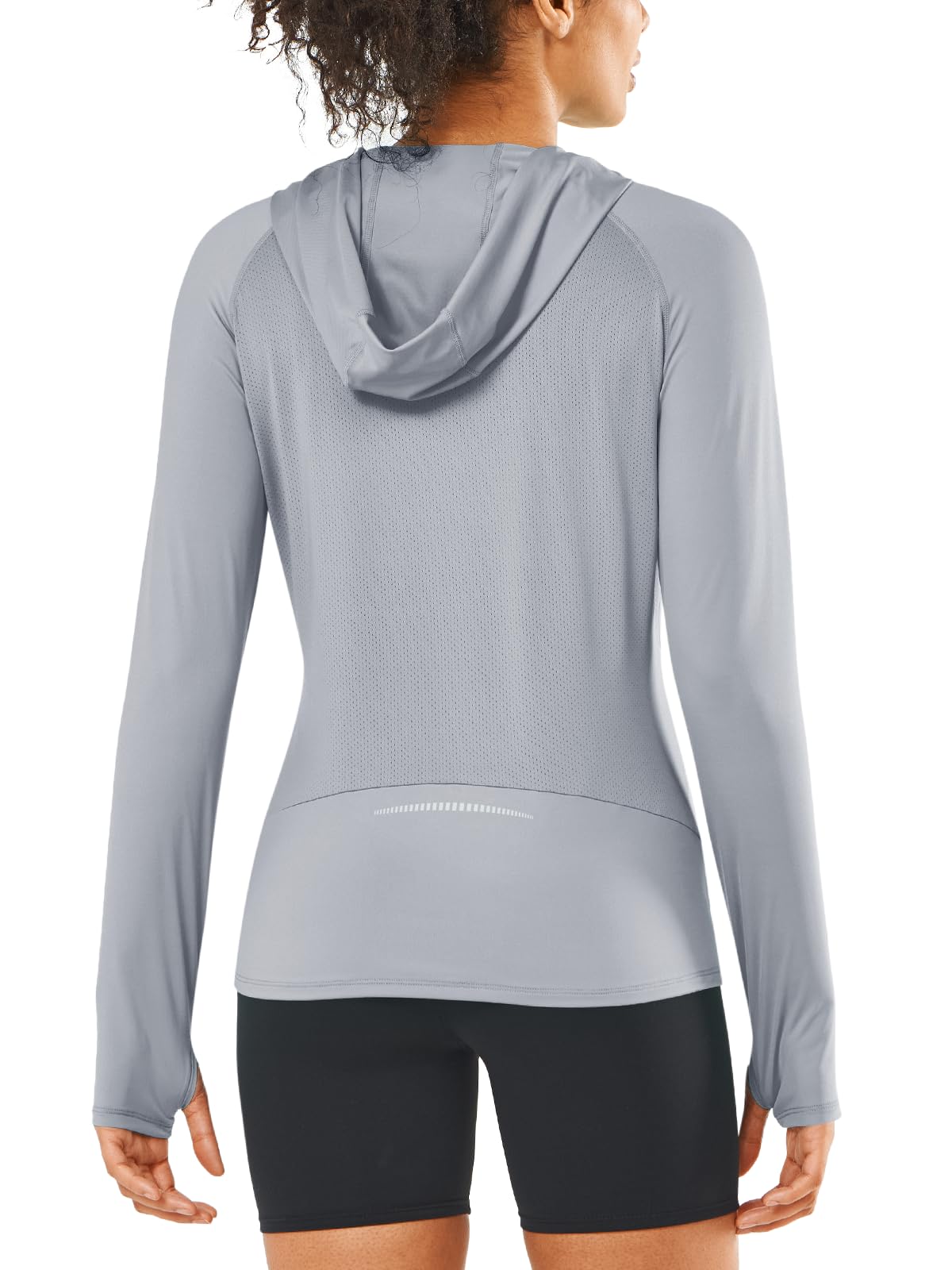 ALLZERO Women's Sun Protection Hoodie UPF 50+ Long Sleeve with Back Breathable Mesh for Outdoor Fishing Hiking