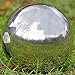 WHW Whole House Worlds Crosby Street Stainless Steel Gazing Ball for Homes and Gardens, 5.25 Inches Diameter, Silver Mirror Globe