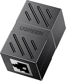UGREEN RJ45 Coupler Ethernet Extender 1000Mbps, Cat7 Cat6 Cat5e 328ft Ethernet Cable Extender Ethernet Adapter, LAN Connector in Line Coupler Female to Female Black