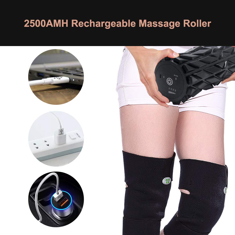 Wolady Vibrating Massage Roller Muscle Foam Stick Roller for Deep