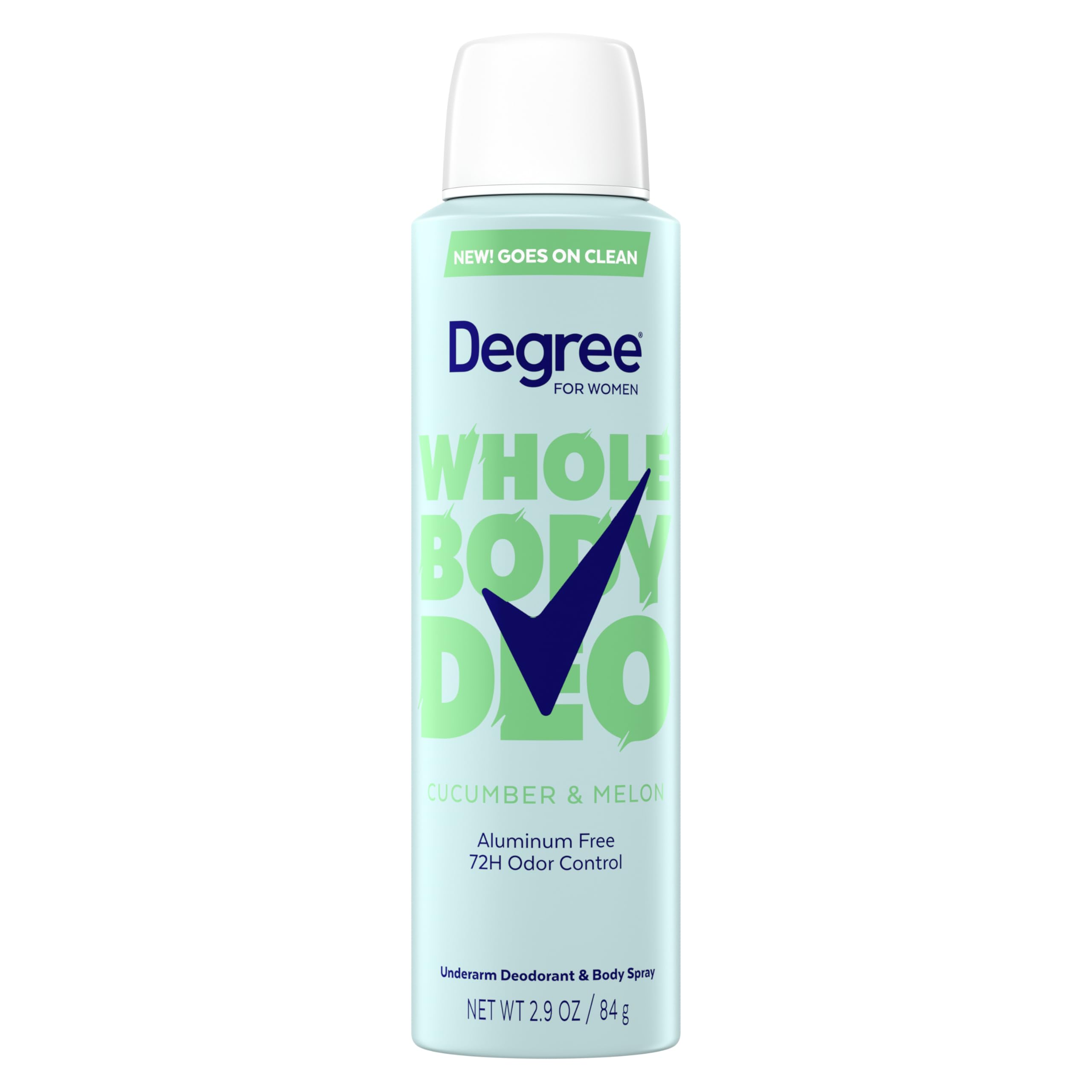 Degree Women Whole Body Deodorant Spray, Cucumber & Melon, 2.9 oz