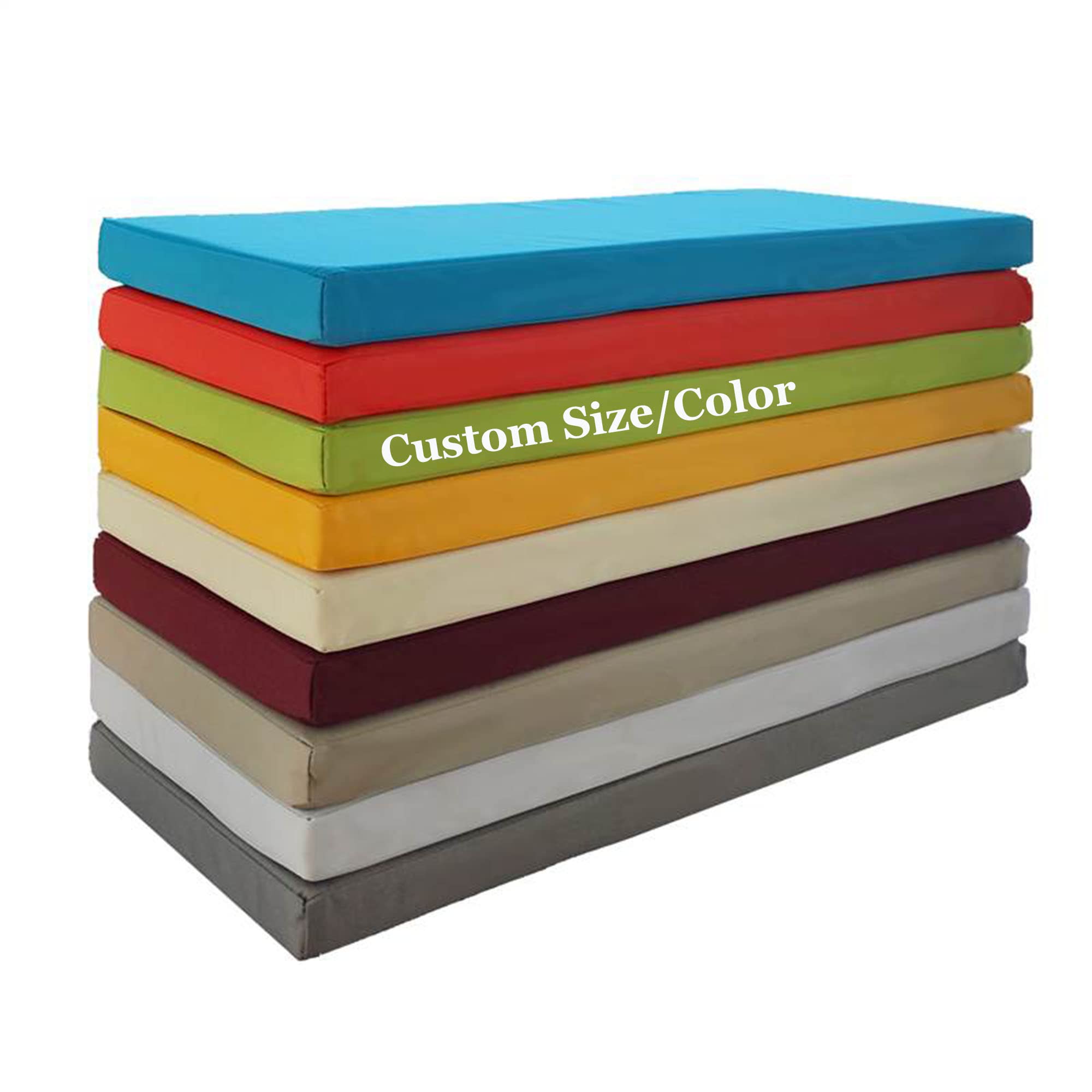 Custom Size Outdoor Bench Cushion Waterproof Garden Furniture Cushion Non-slip Patio Seat Cushion Swing Bench Seat Pad Removable Soft Window Chair Pad-image-12