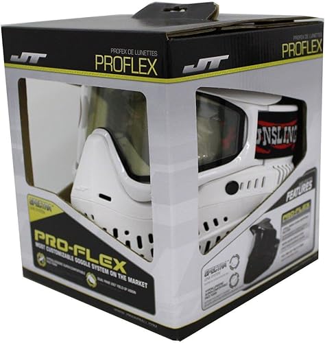 Miniatura 8 de JT Spectra Proflex L.E. - Gafas de máscara de paintball con lente térmica transparente + fuego, pistolero blanco