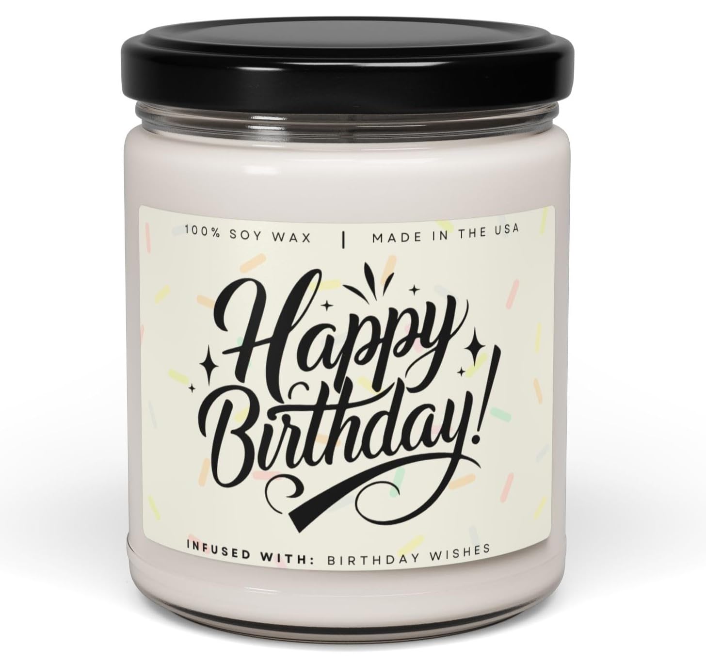 Birthday Gifts for Women, Happy Birthday Candle – Scented with Relaxing White Sage + Lavender - 9oz, Soy Wax, 50 Hour Burn, Premium Candle Gift for Her, Friend, Daughter, Sister, Wife, Coworker