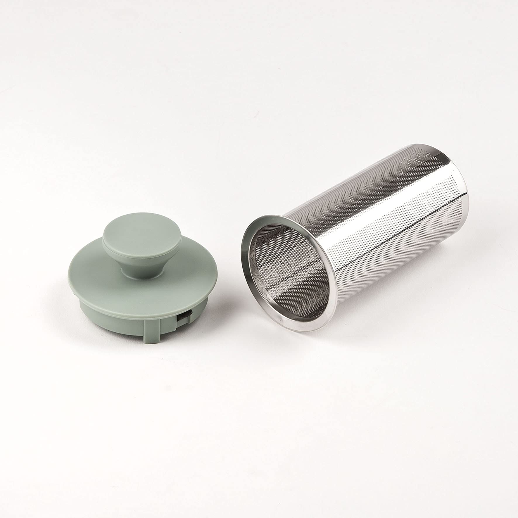 Girmi BL41 Bollitore + Tisaniera in Vetro, 1100 W, Filtro smontabile INOX, Resistenza di sicurezza, Base con rotazione 360°, Cordless 1 Litro, Verde acqua