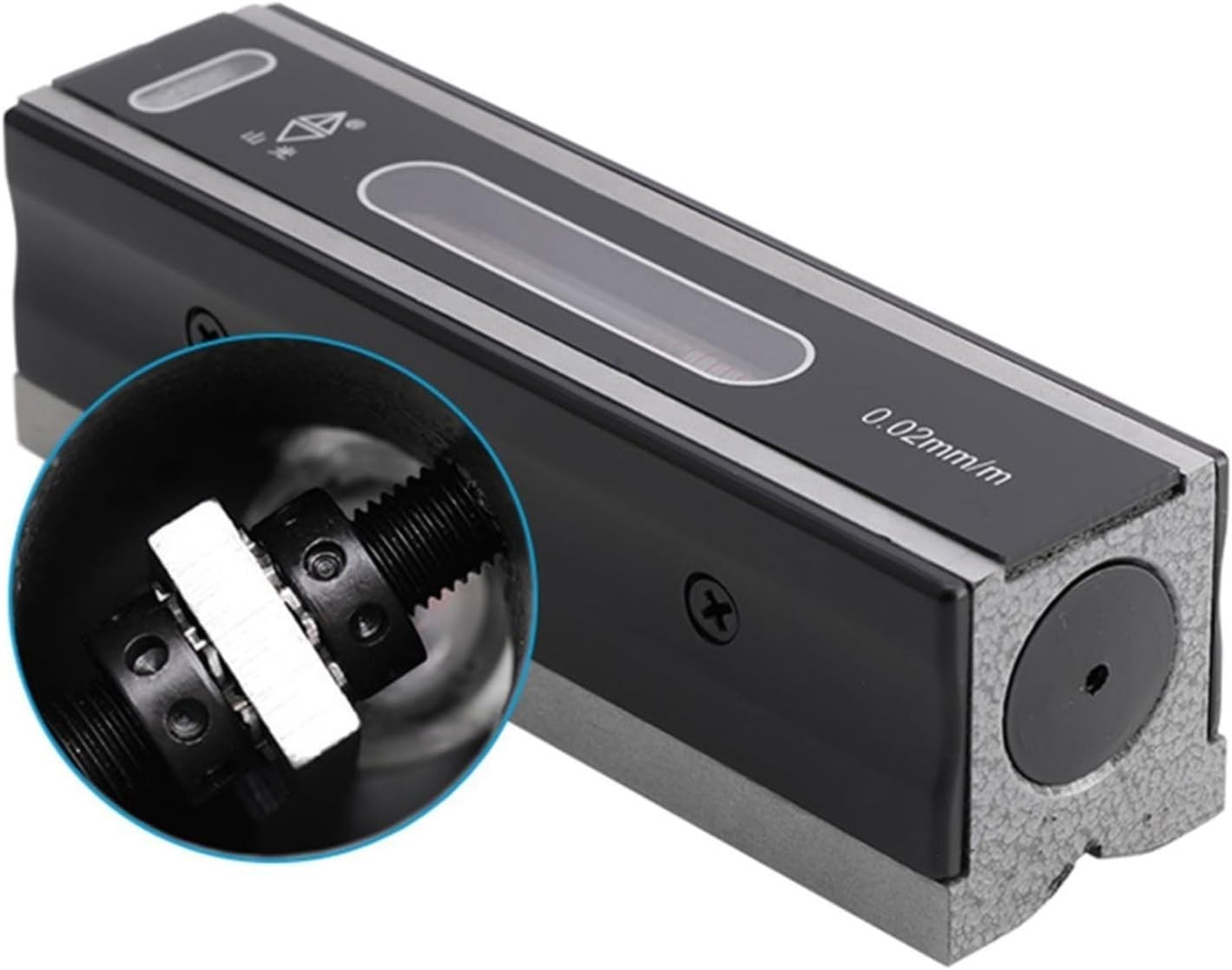 Steel Bar Type For Spirit Level 0.02mm/m Resolution Heavy Duty V-Groove Base 100/150/200mm Precision Measuring Tool With Wooden Case(100MM)